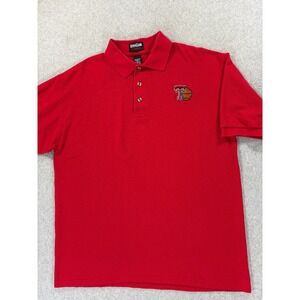 Texas Tech Red Raiders Stitched Logo Basketball Polo Shirt (Men' XL) Red
